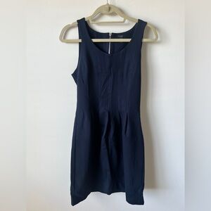 J.Crew Navy Sheath Dress Exposed Back Zip Size 4